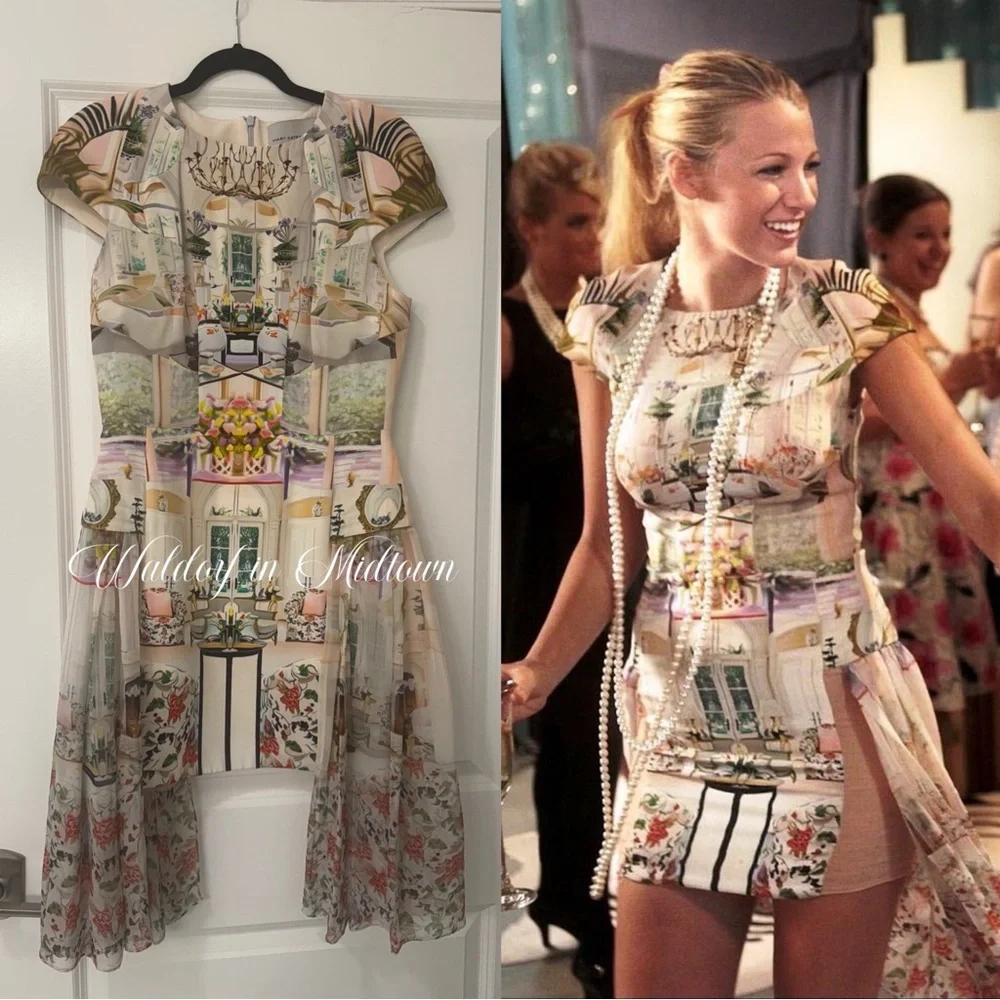 ASO SERENA VAN DER WOODSEN Pastel High Low Dress - Picture 1 of 11
